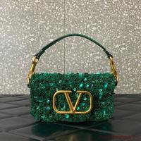 VALENTINO V logo MINI LOCO sequin and leather bag WA0K53 8