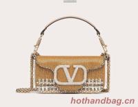 VALENTINO V logo MINI LOCO bag beads WA0K53 gold