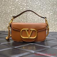 VALENTINO GARAVANI MINI LOCO Calf leather Shoulder Bag 1W2B0K brown