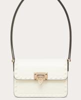 VALENTINO GARAVANI ROCKSTUD23 Small calfskin bag ZS098 white