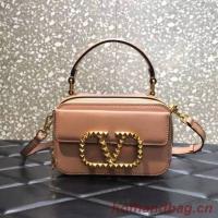 VALENTINO GARAVANI Rockstud Alcove small grain calf leather 2B0058 pink