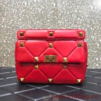 VALENTINO GARAVANI Roman Stud Large Napa sheepskin leather 1189L red