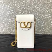 VALENTINO LOCO calf leather chain phone case WP0Z11 white