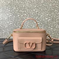 VALENTINO Mini LOCO calfskin box bag HT098 LIGHT PINK