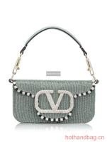 VALENTINO V logo MINI LOCO bag beads 5032B light blue