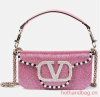 VALENTINO V logo MINI LOCO bag beads 5032B pink