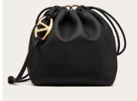 VALENTINO VLOGO POUF Sheepskin WB0N74 black