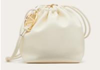 VALENTINO VLOGO POUF Sheepskin WB0N74 white