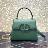 VALENTINO VSLING small Grain calf leather Shoulder bag WB0F53 blackish green