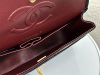 Chanel Lambskin Black leather Small Double Flap Quilted Shoulder Bag Black