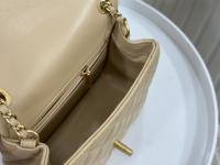 Chanel Lambskin Quilted Mini Pearl Crush Flap Brown