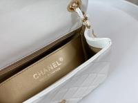 Chanel Lambskin Quilted Mini Pearl Crush Flap White
