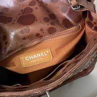 Chanel Calfskin Quilted Whipstitch Paris Edinburgh Flap Bag Brown