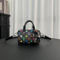 LV 2025 Takashi Murakami collaborates on black color Speedy Nano