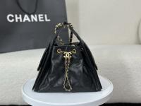 CHANEL Fine grained caviar calf leather 25C Black