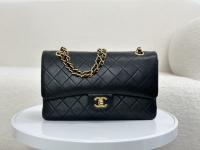 CHANEL Classic diamond double mouth women's bag Blakc