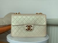 CHANEL Vintage Vintage Series Single Cap Chain Bag White