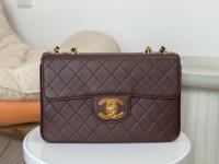 CHANEL Vintage Vintage Series Single Cap Chain Bag Wine Red