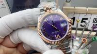 Rolex - Lady-Datejust 31 Rolex Datejust 31 Rose Gold/Steel Aubergine Dial & Fluted Bezel Jubilee Bracelet
