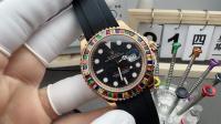 Rolex Yacht-Master Rainbow Sapphires Everose Gold Automatic Mens Watch 116695