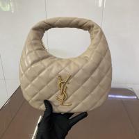 Saint Laurent Le 5 A 7 Small Embossed Suede Hobo Bag Beige Saint Laurent Le 5 A 7 Small Embossed Suede Hobo Bag Beige