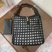 Saint Laurent LE 5 7 large in wood beads Black Saint Laurent LE 5 7 large in wood beads Black