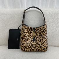 Saint Laurent Le 5 7 leopard print horsehair bucket bag Saint Laurent Le 5 7 leopard print horsehair bucket bag