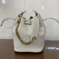 Saint Laurent Cassandra Mini leather bucket bag White Saint Laurent Cassandra Mini leather bucket bag White