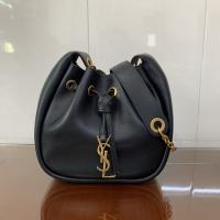 Saint Laurent Cassandre Drawstring leather bucket bag Balck Saint Laurent Cassandre Drawstring leather bucket bag Balck