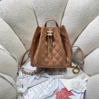 Chanel 25 Brown diamond patterned drawstring handbag Chanel 25 Brown diamond patterned drawstring handbag