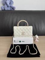 Chanel Shiny Caviar Quilted Strass CC Wallet On Chain WOC White Chanel Shiny Caviar Quilted Strass CC Wallet On Chain WOC White