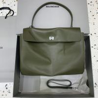 Balenciaga Rodeo Medium Leather Shoulder Bag Green