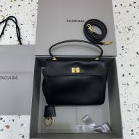 Balenciaga Rodeo Medium Leather Shoulder Bag Black